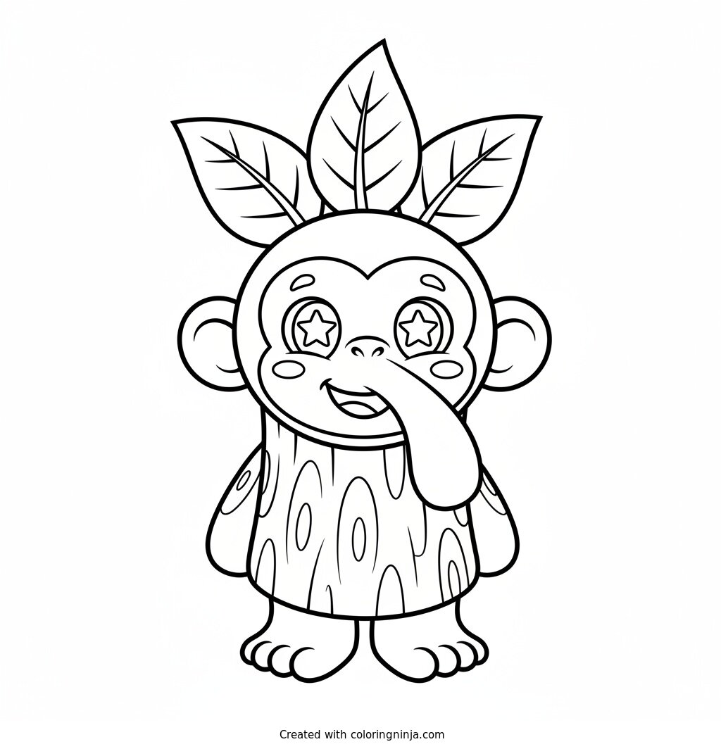 Chibi Brr Brr Patapim Coloring Page