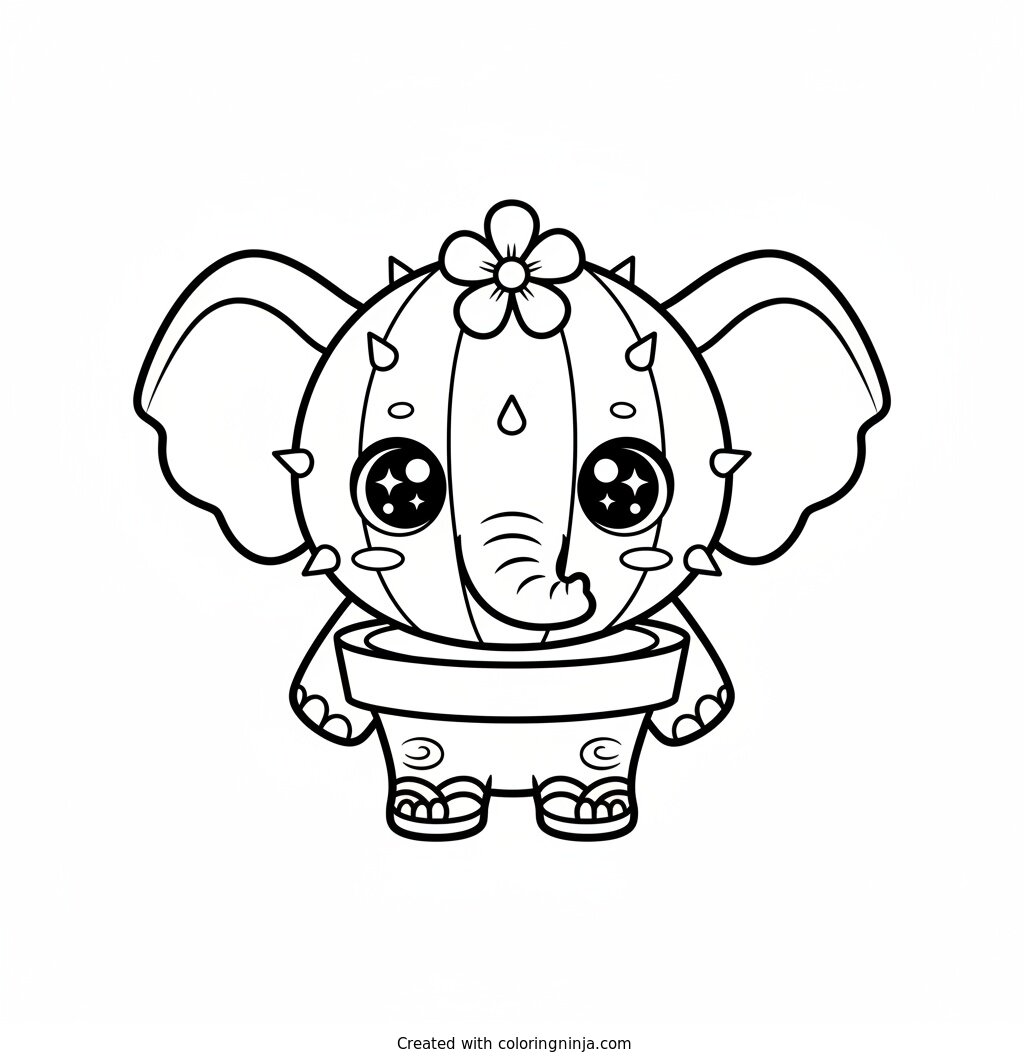 Chibi Lirili Larila Coloring Page