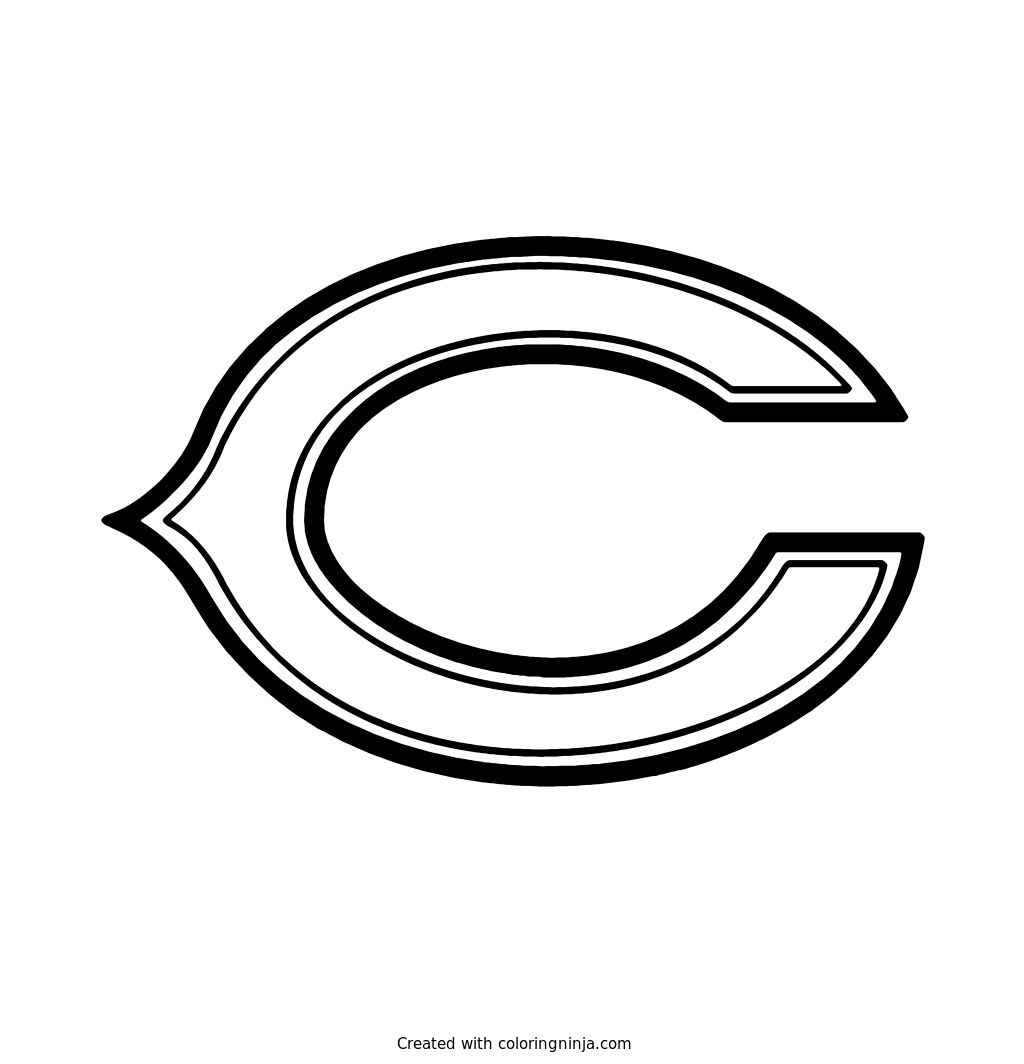 Chicago Bears C Logo Coloring Page