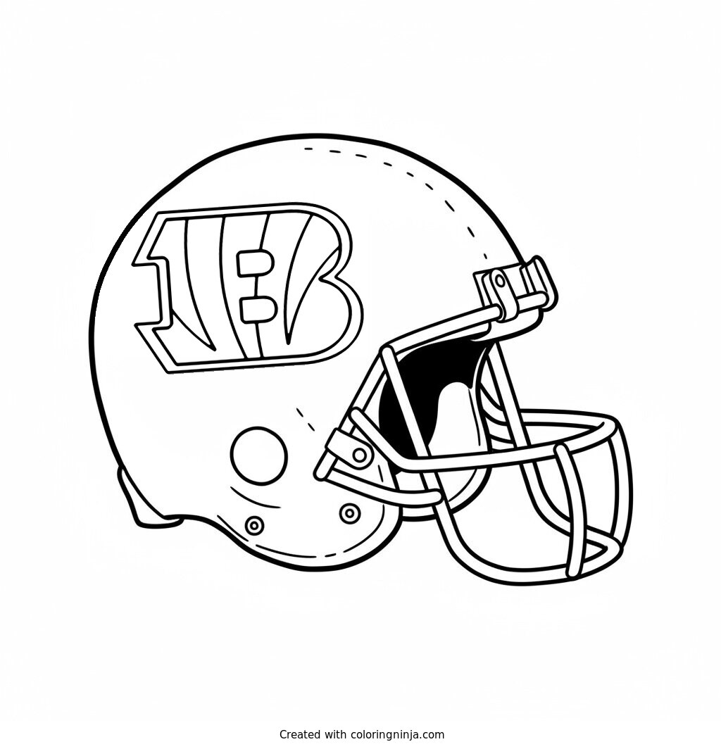 Cincinnati Bengals Helmet Coloring Page