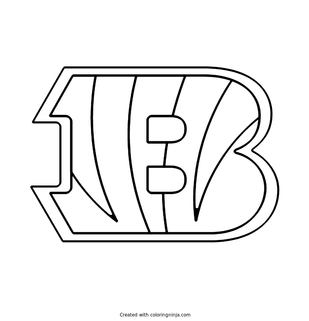 Cincinnati Bengals Logo Coloring Page