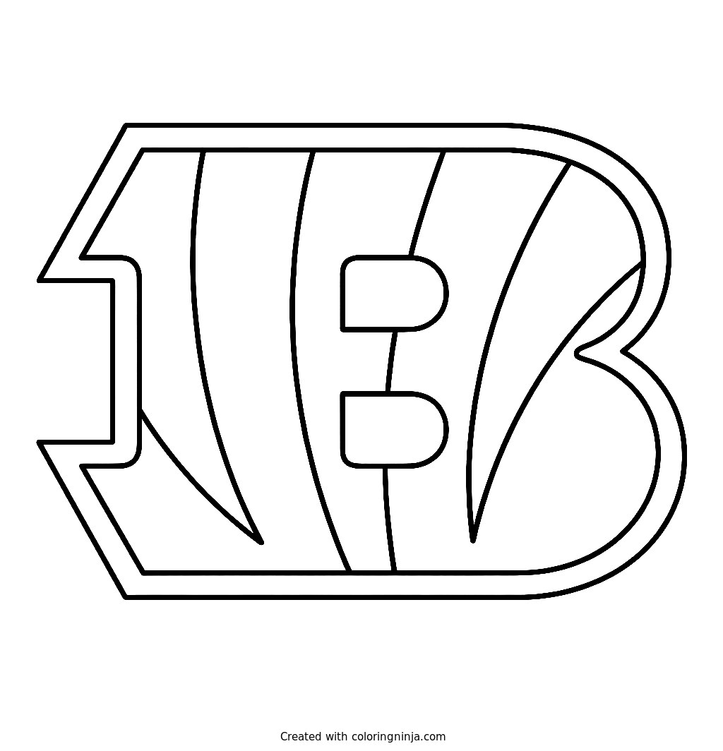 Logo de Cincinnati Bengals: dibujo para colorear