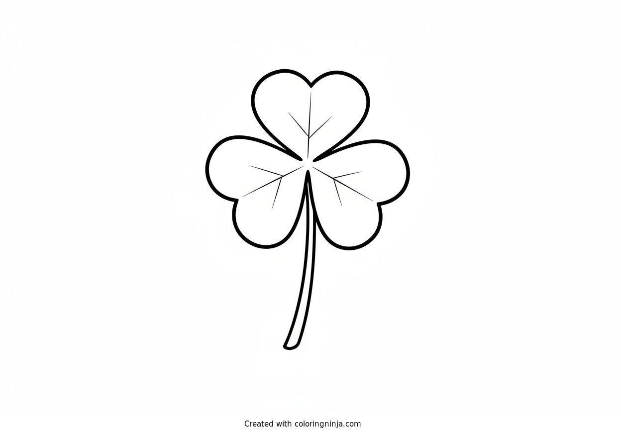 Coloring page of clover