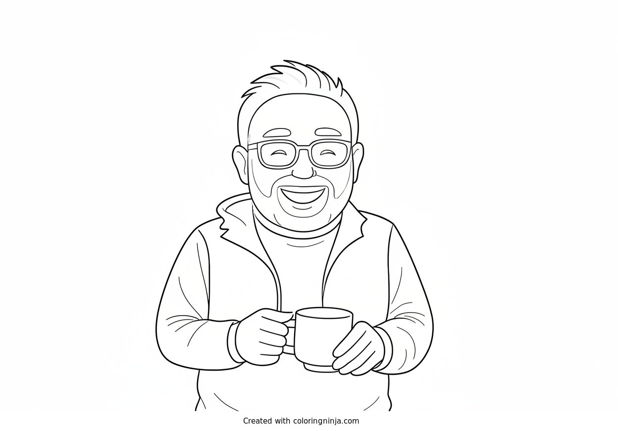 Coloring page of Cool to Be Cold Credits Frame