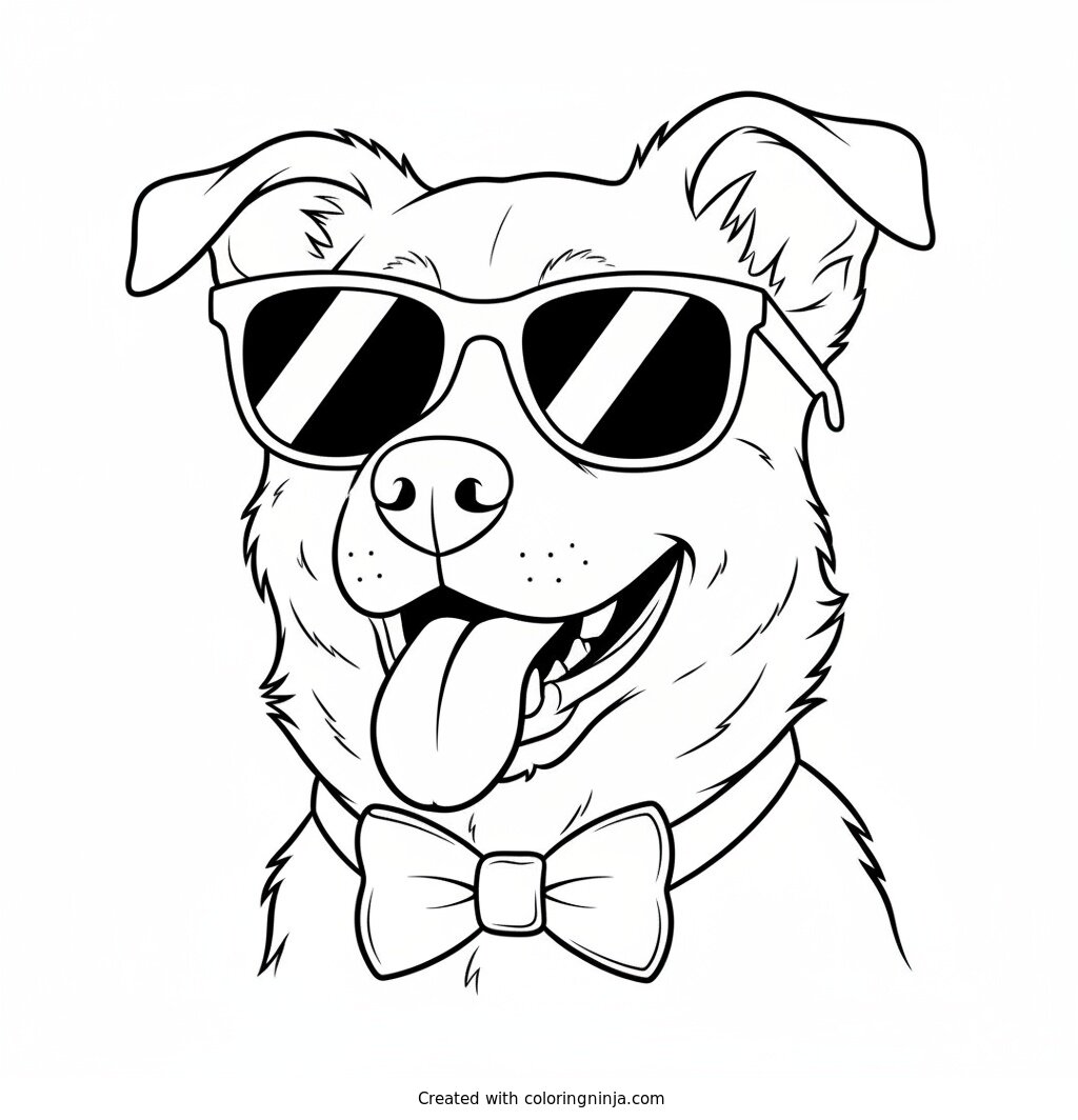 A Very Fancy Puppy Coloring Page