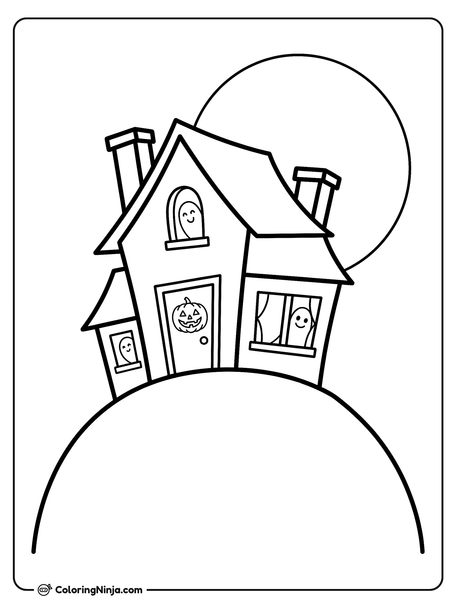 La Casa Embrujada en la Colina: dibujo para colorear