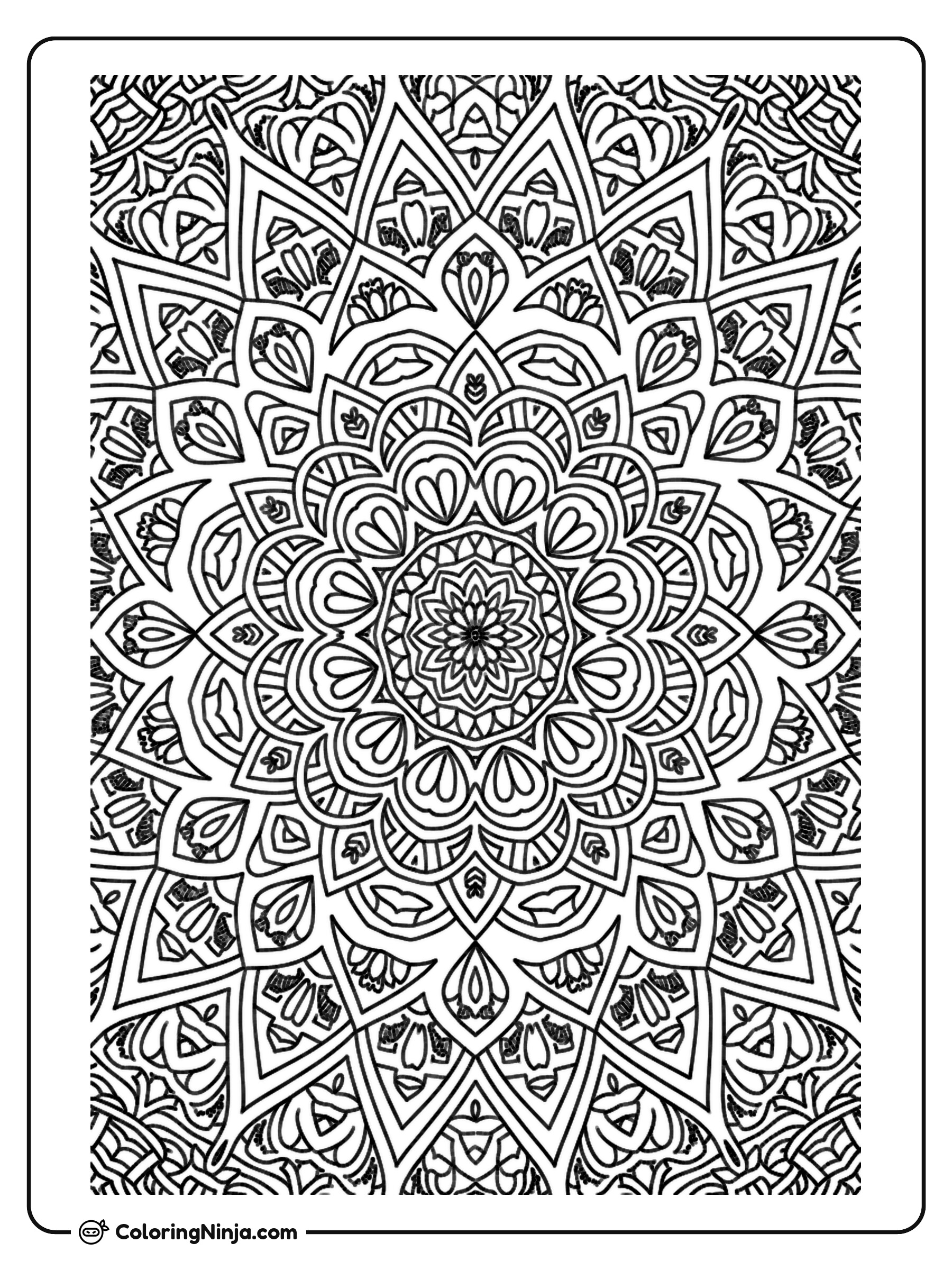 Maravilla Caleidoscópica Intrincada: dibujo para colorear