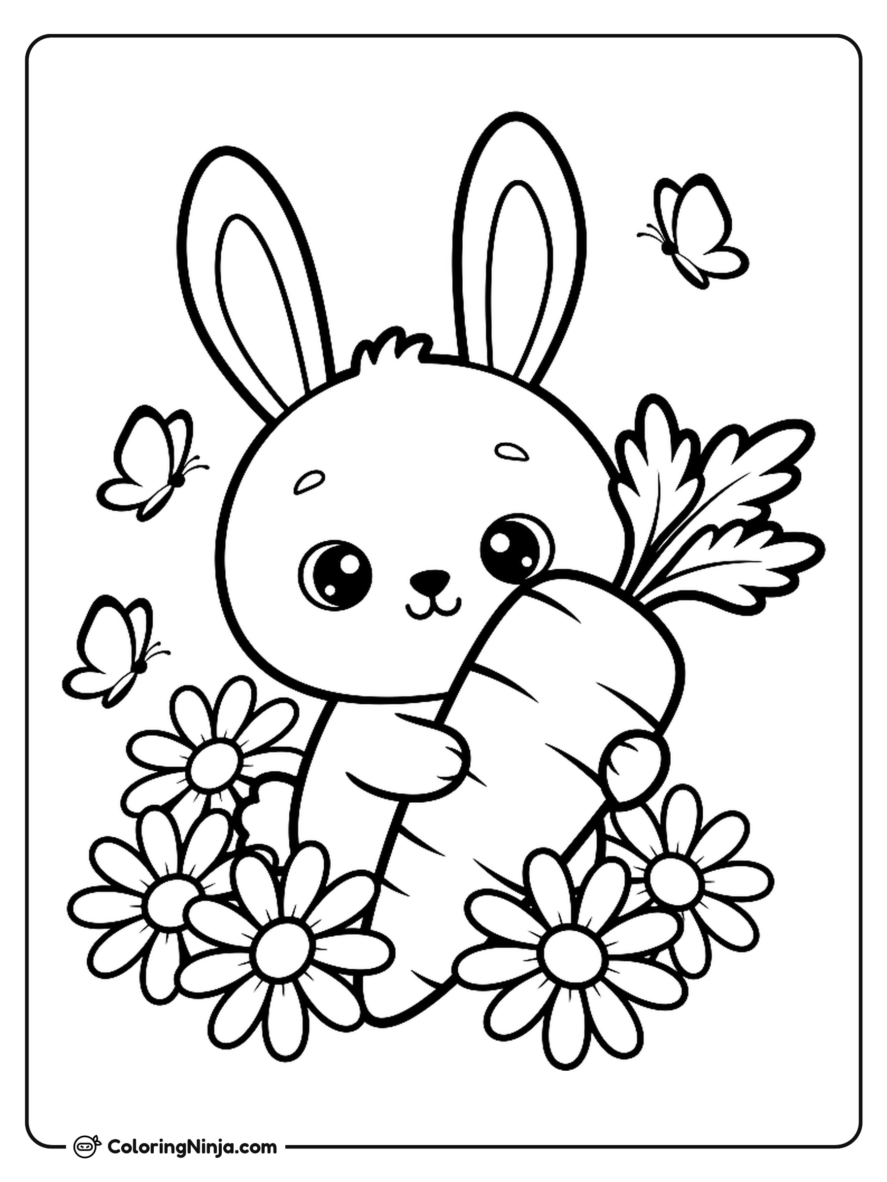 5 Baby Bunny Coloring Pages (Free Printable PDF) - Coloring Ninja