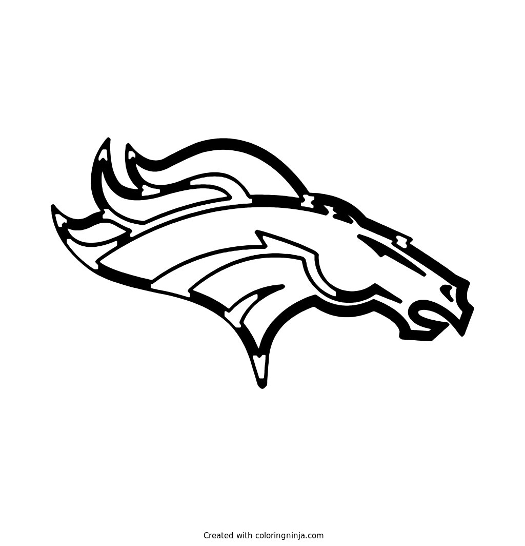 Denver Broncos Logo Coloring Page
