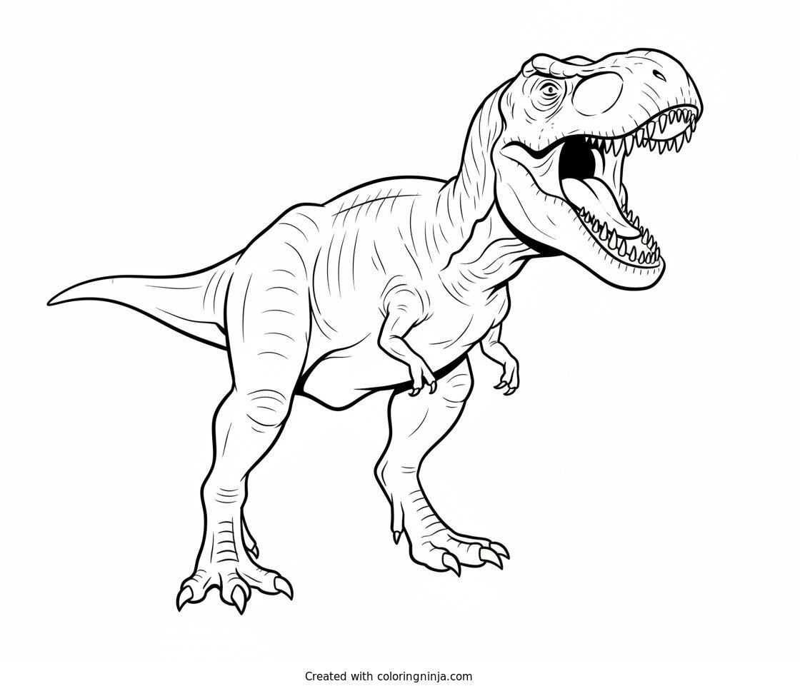 Coloring page of dinosaurs