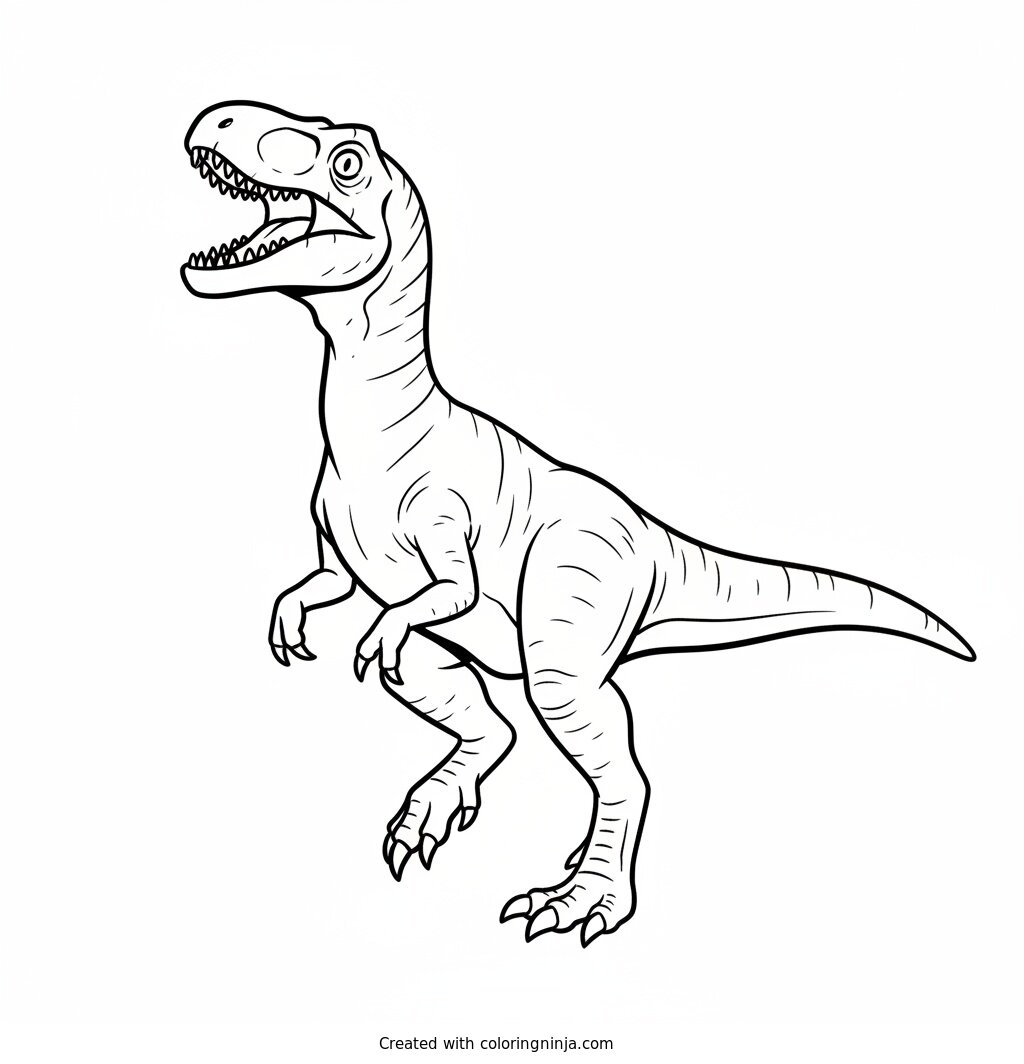 Coloring page of dinosaurs