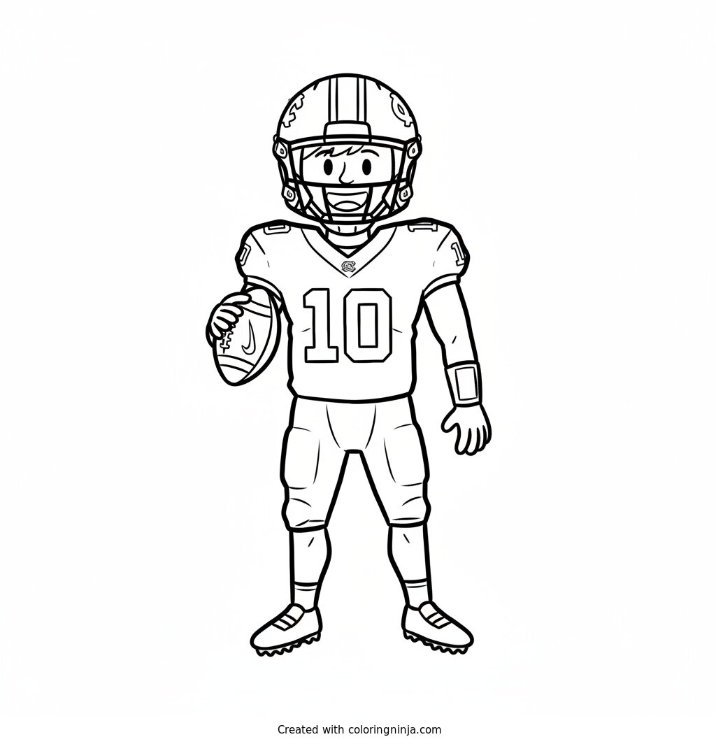 Coloring page of Drake Maye