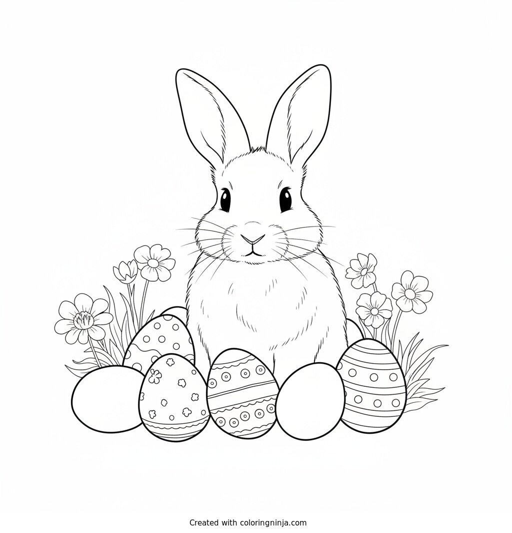 Coloring page of easter