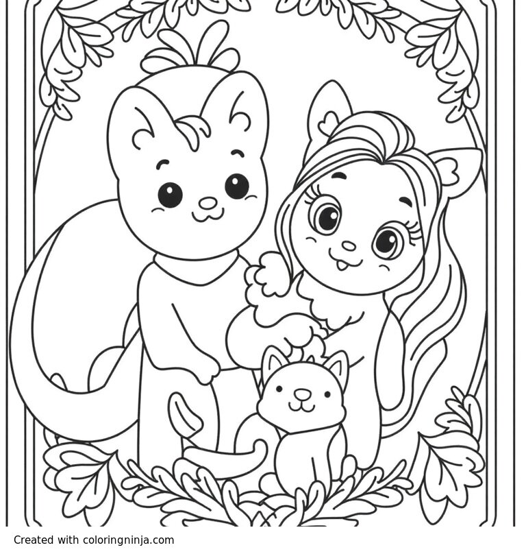 A coloring page of echoes of the realm