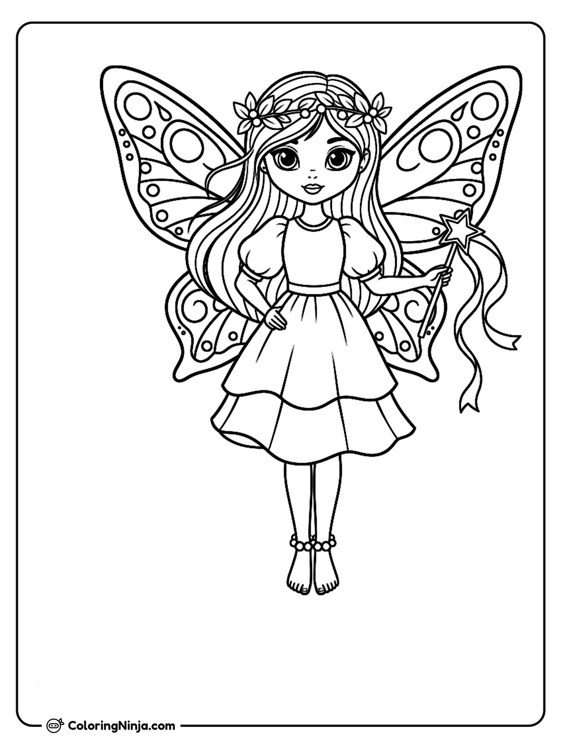 Fairy Girl Coloring Page