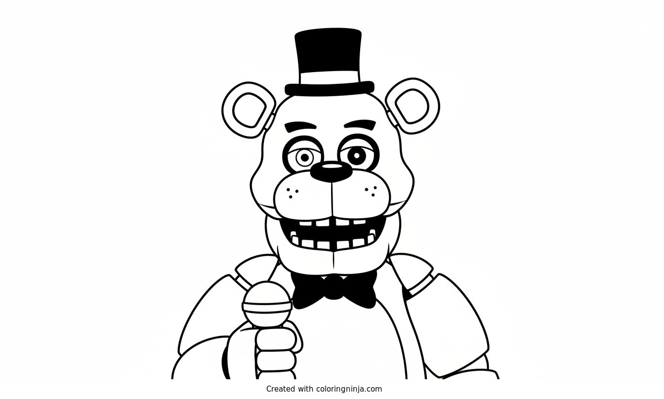 Coloring page of Fnaf