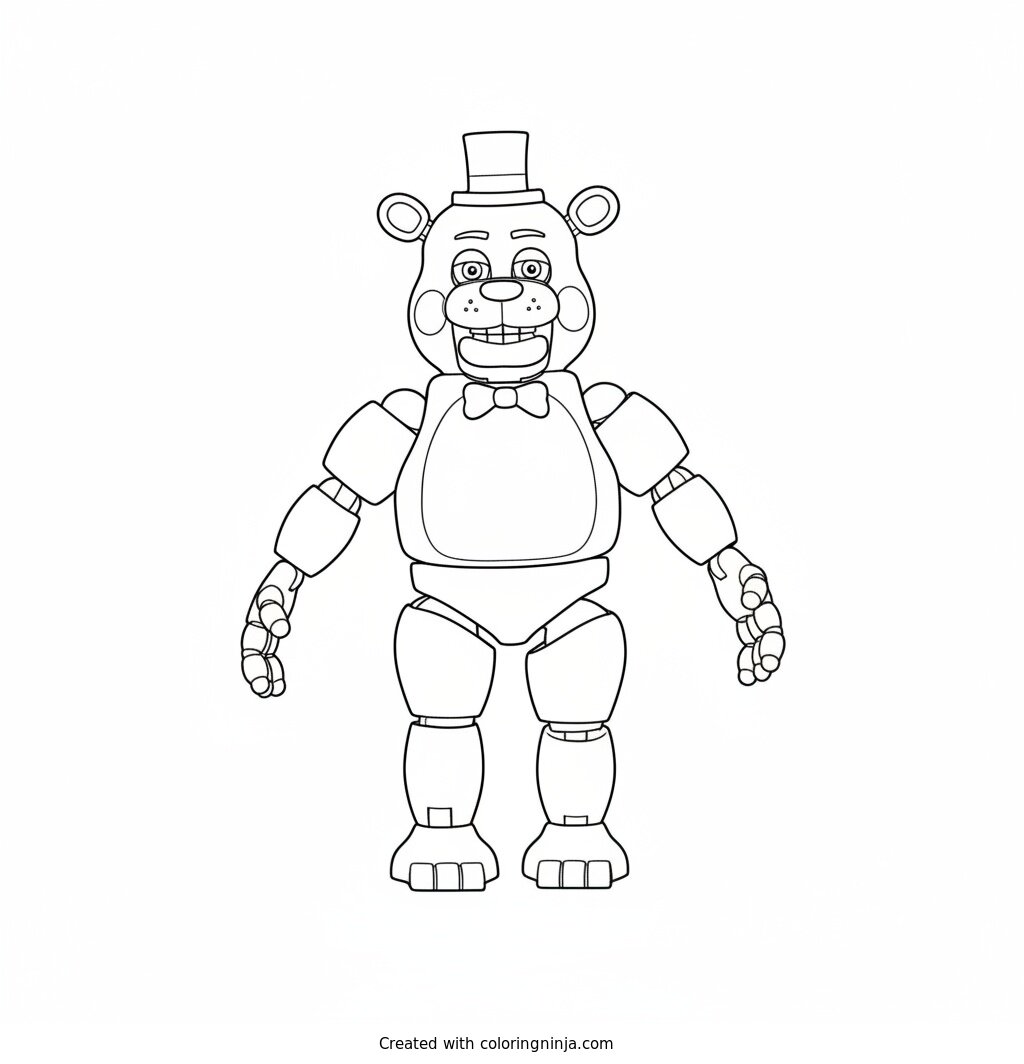Coloring page of Fnaf