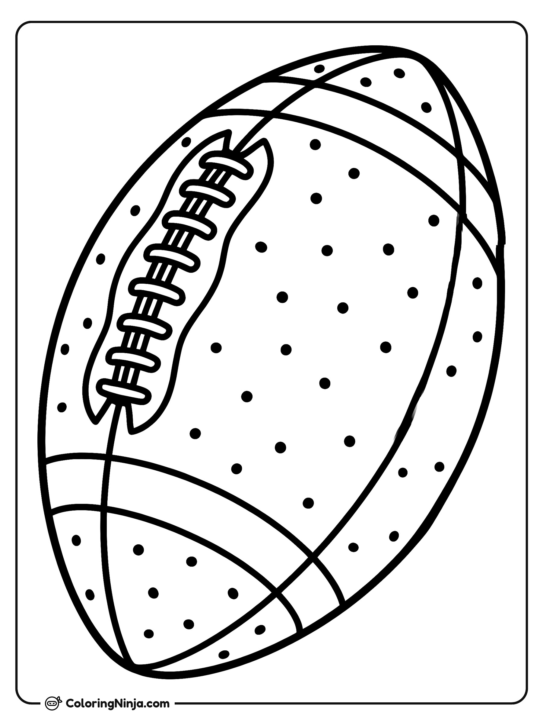 A Football Coloring Page