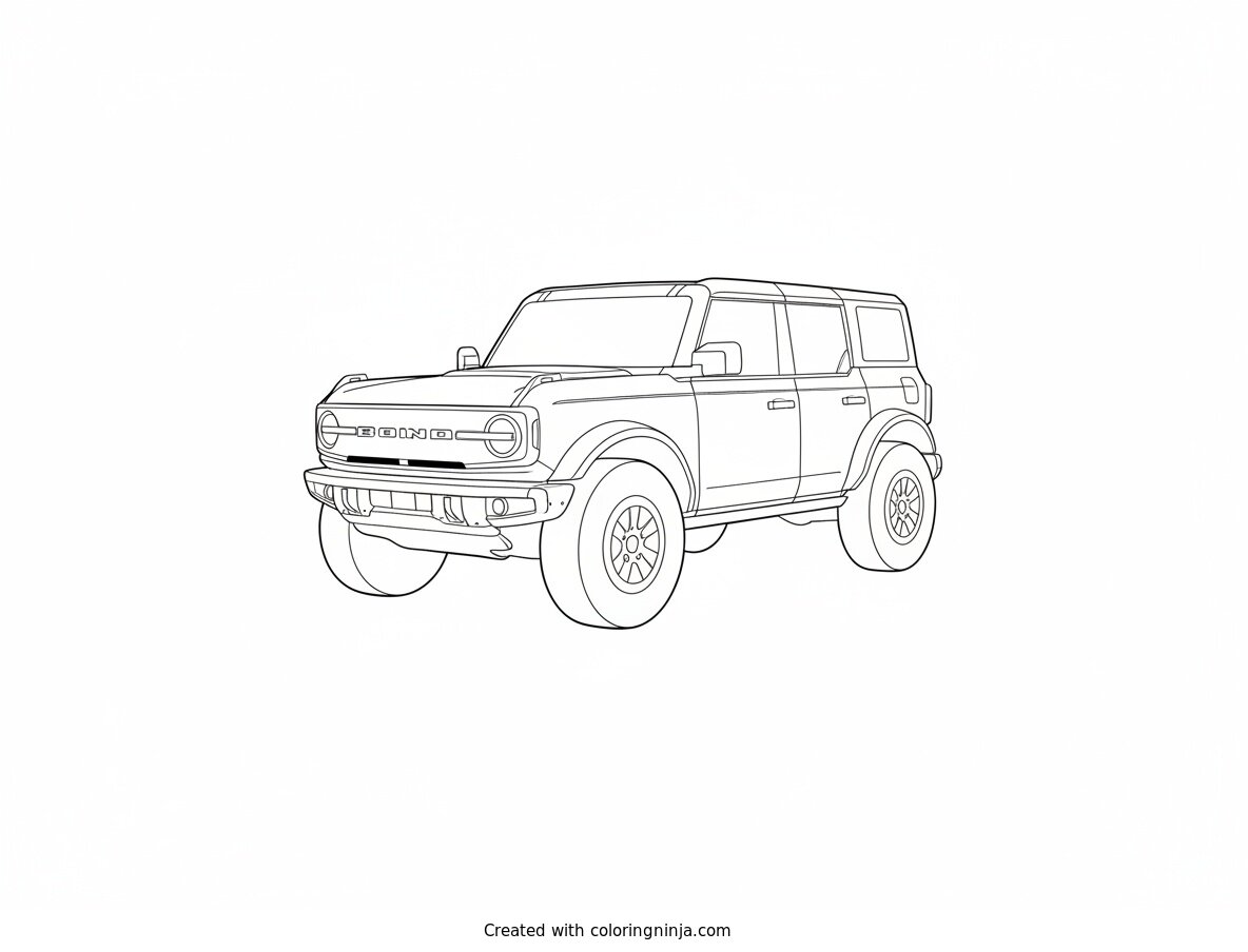 Coloring page of ford bronco