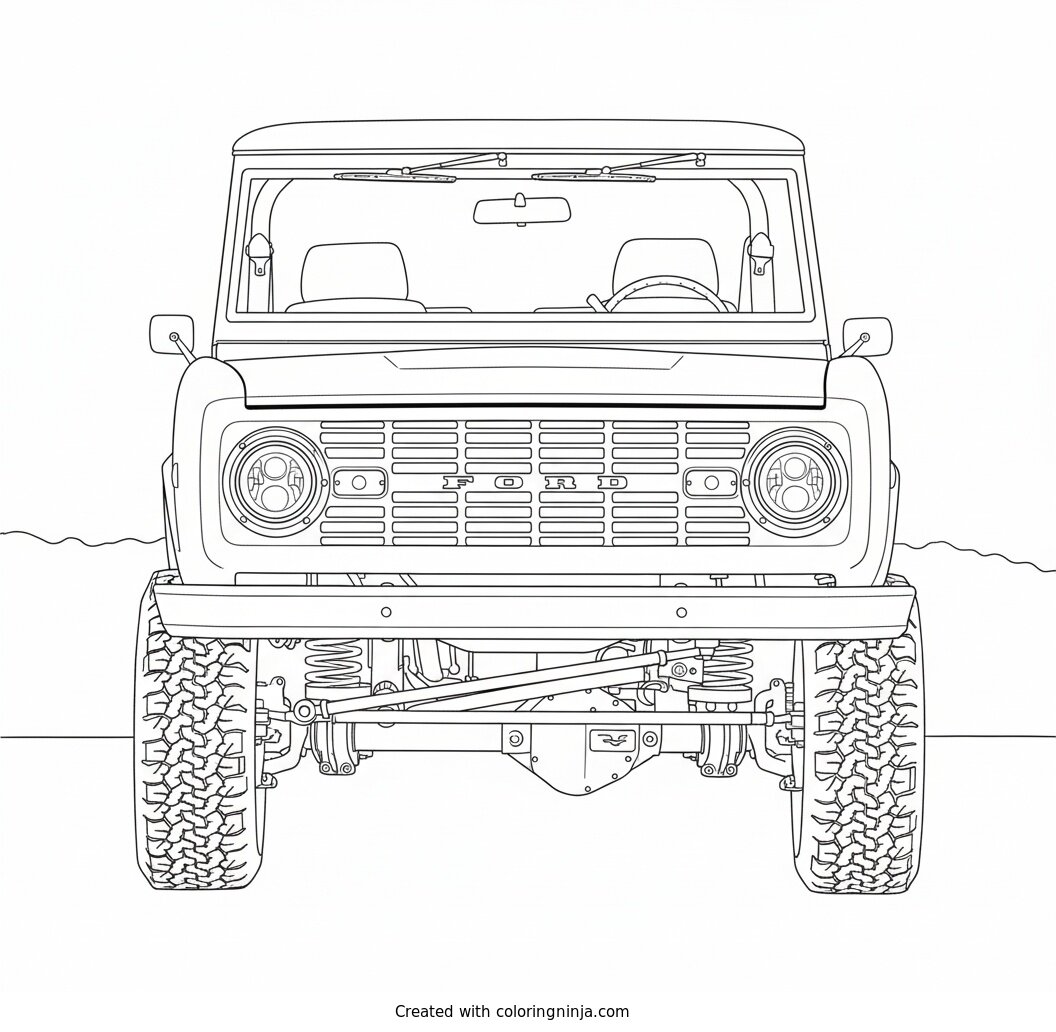 Coloring page of ford bronco