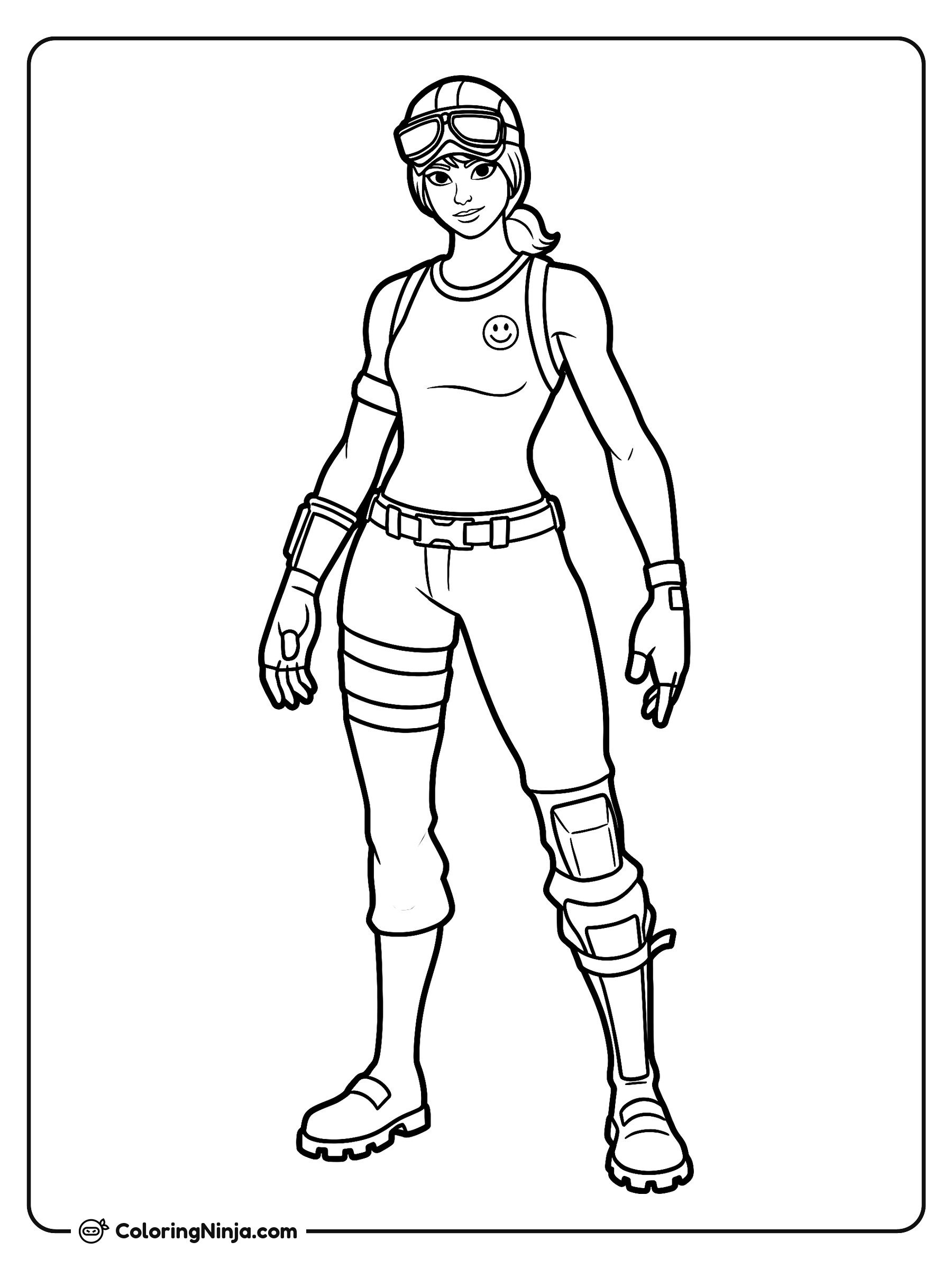 Renegade Raider de Fortnite: dibujo para colorear