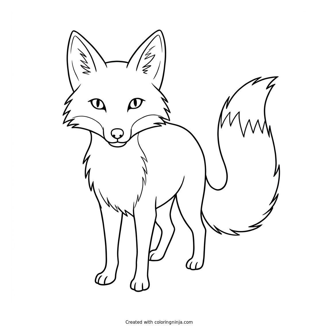 A Fox Coloring Page