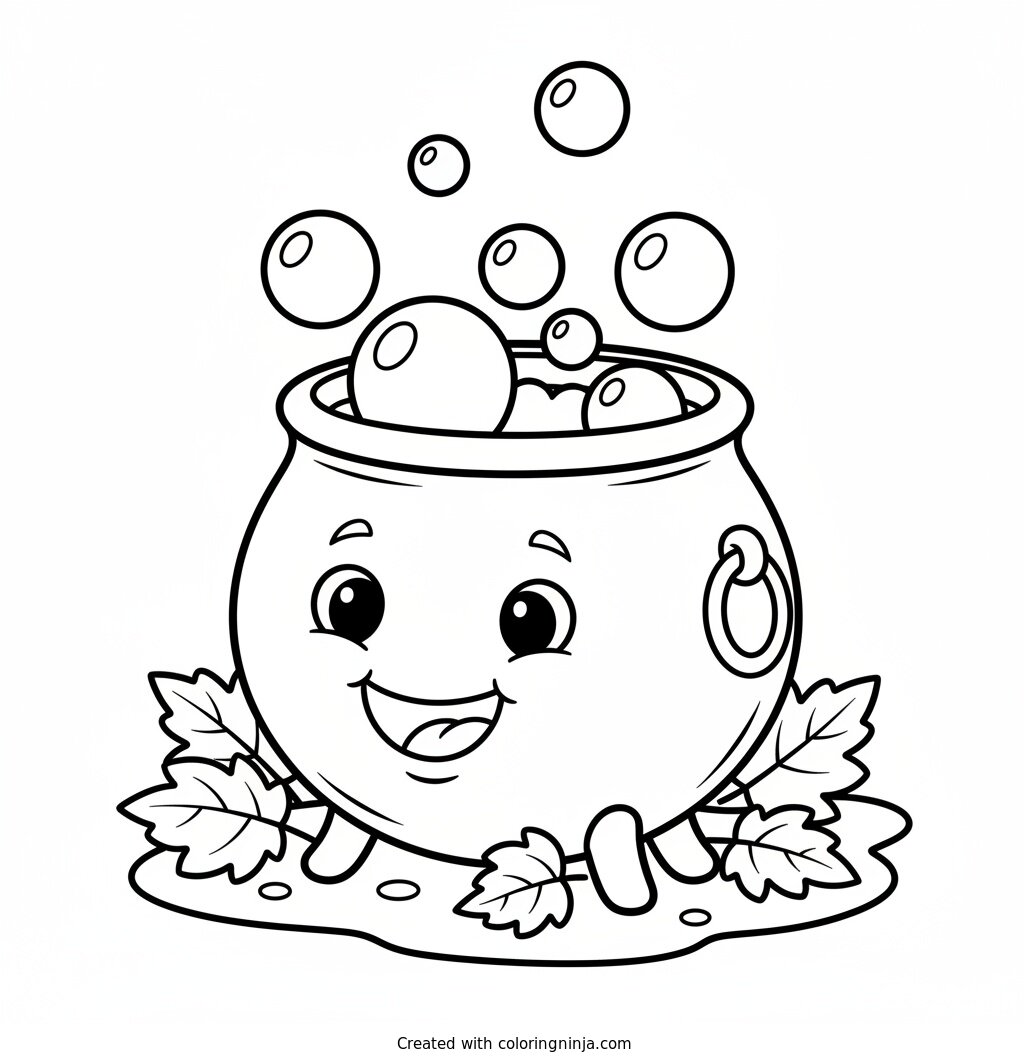 Bubbling Cauldron of Bubbles Coloring Page
