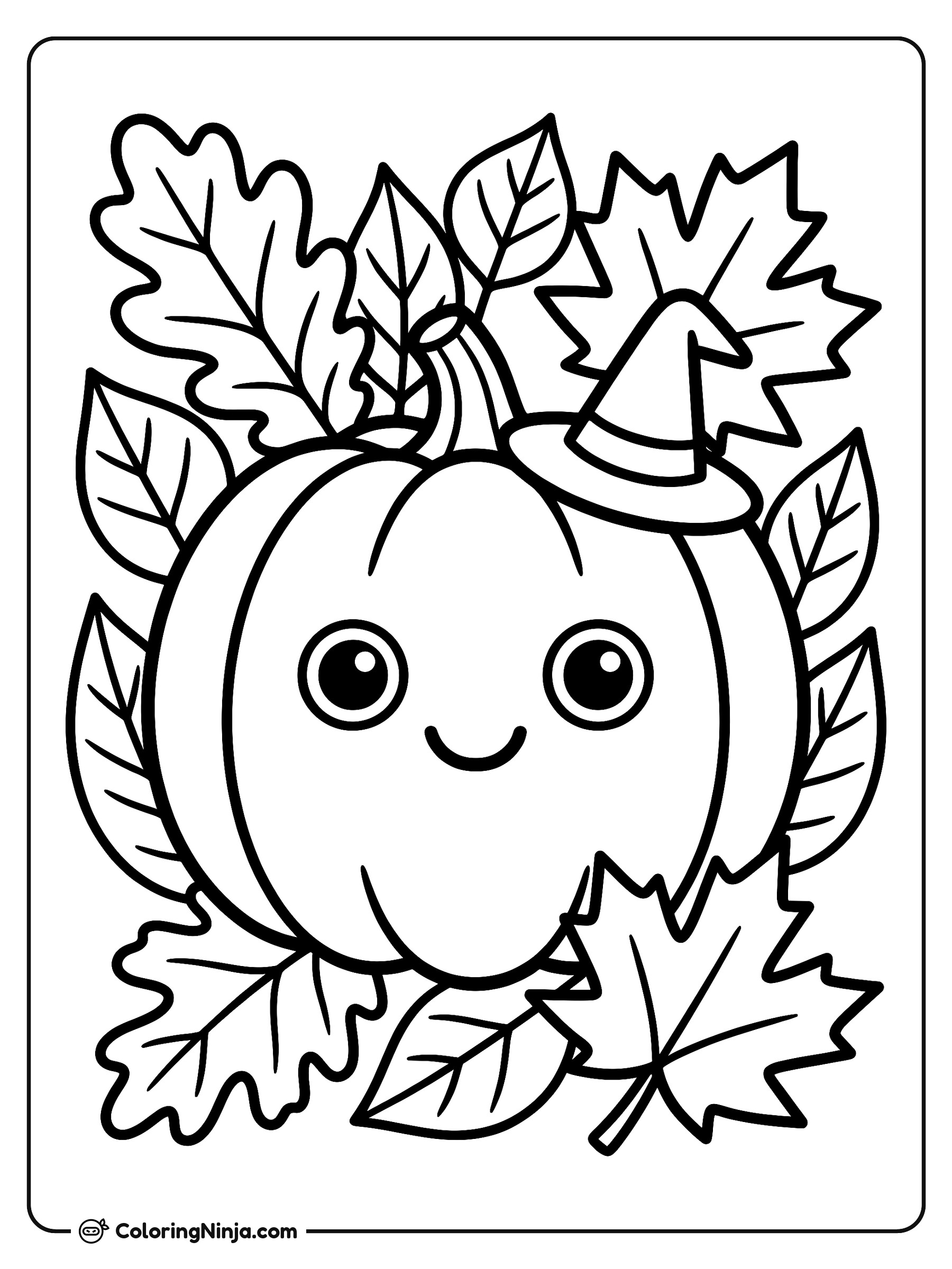 The Happy Pumpkin Patch Coloring Page