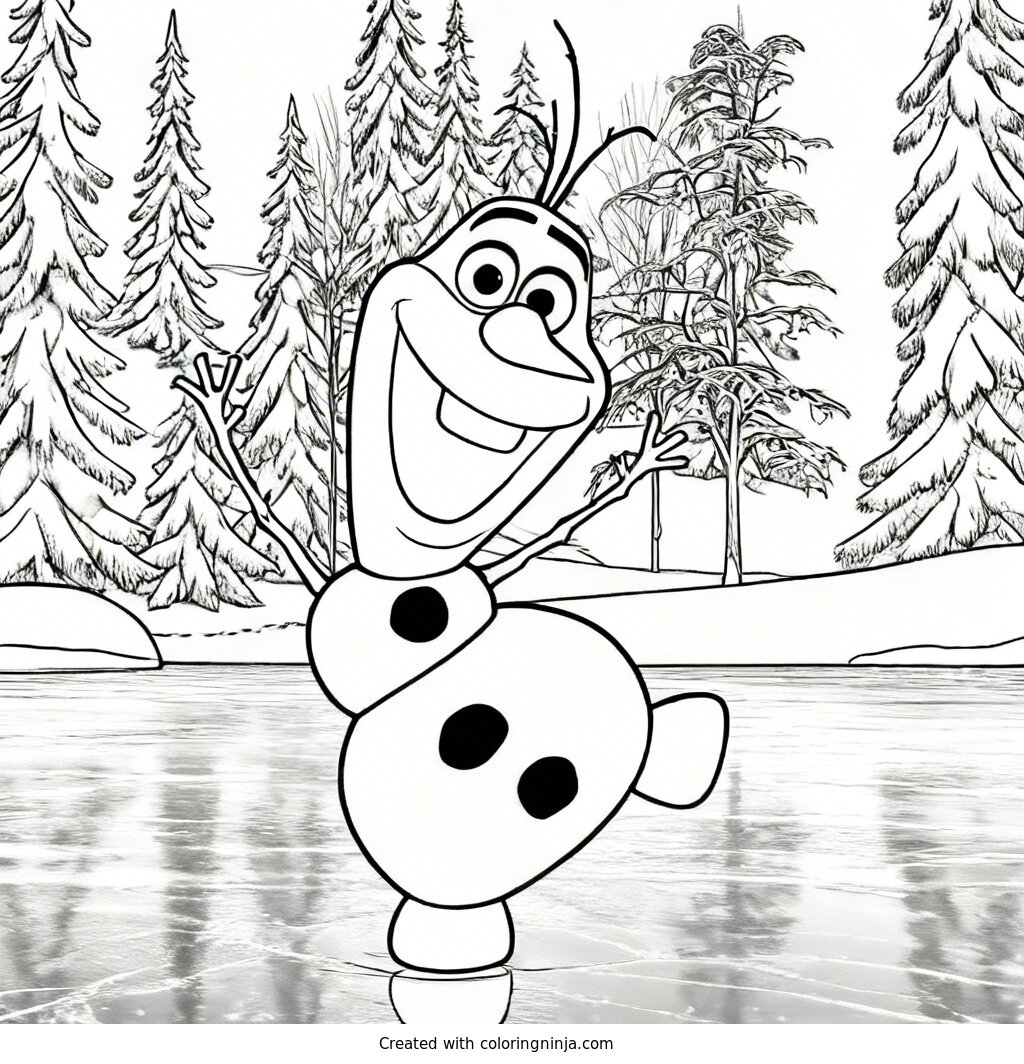 Coloring page of frozen