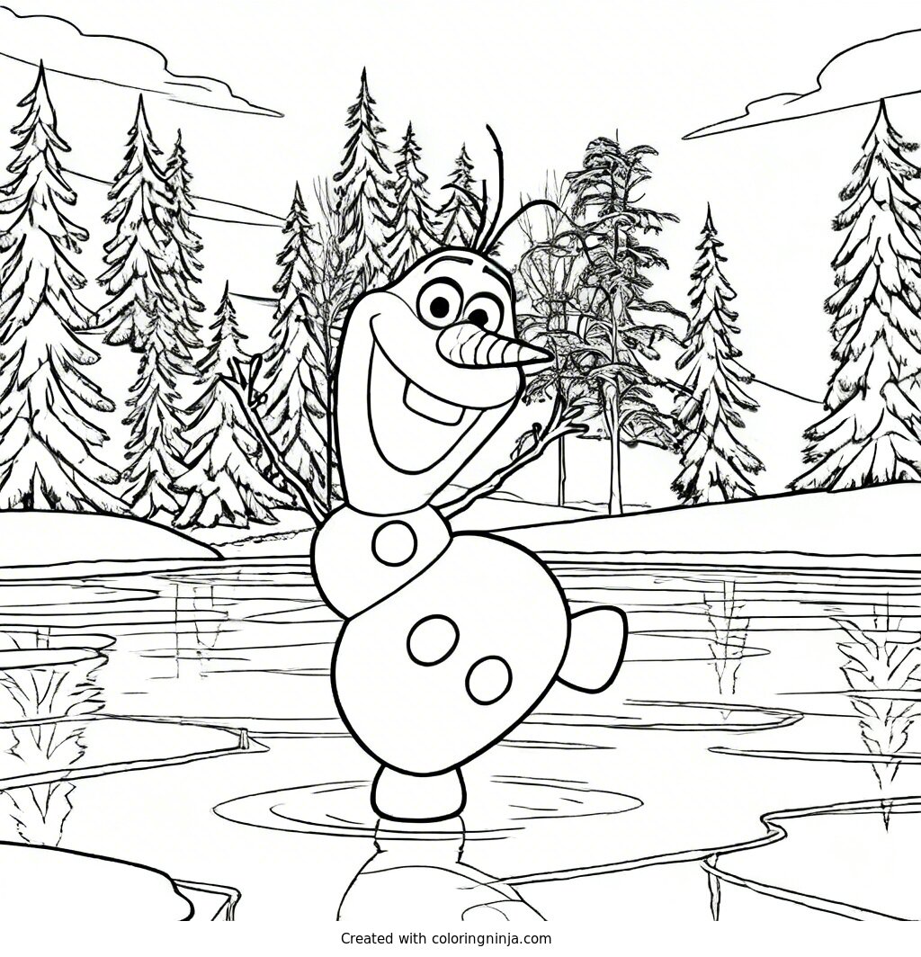 Coloring page of frozen