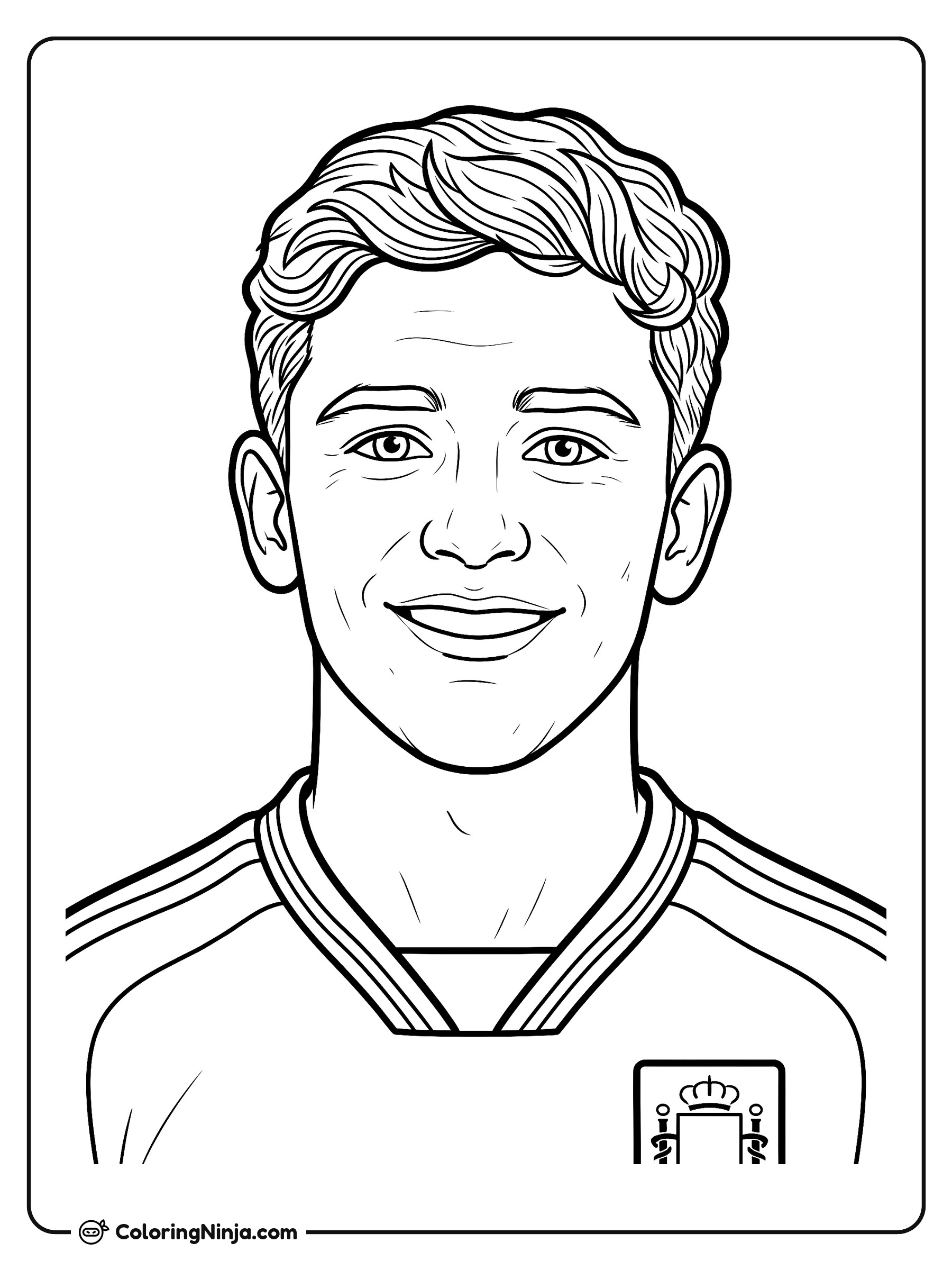 Gavi Spain Portrait Coloring Page