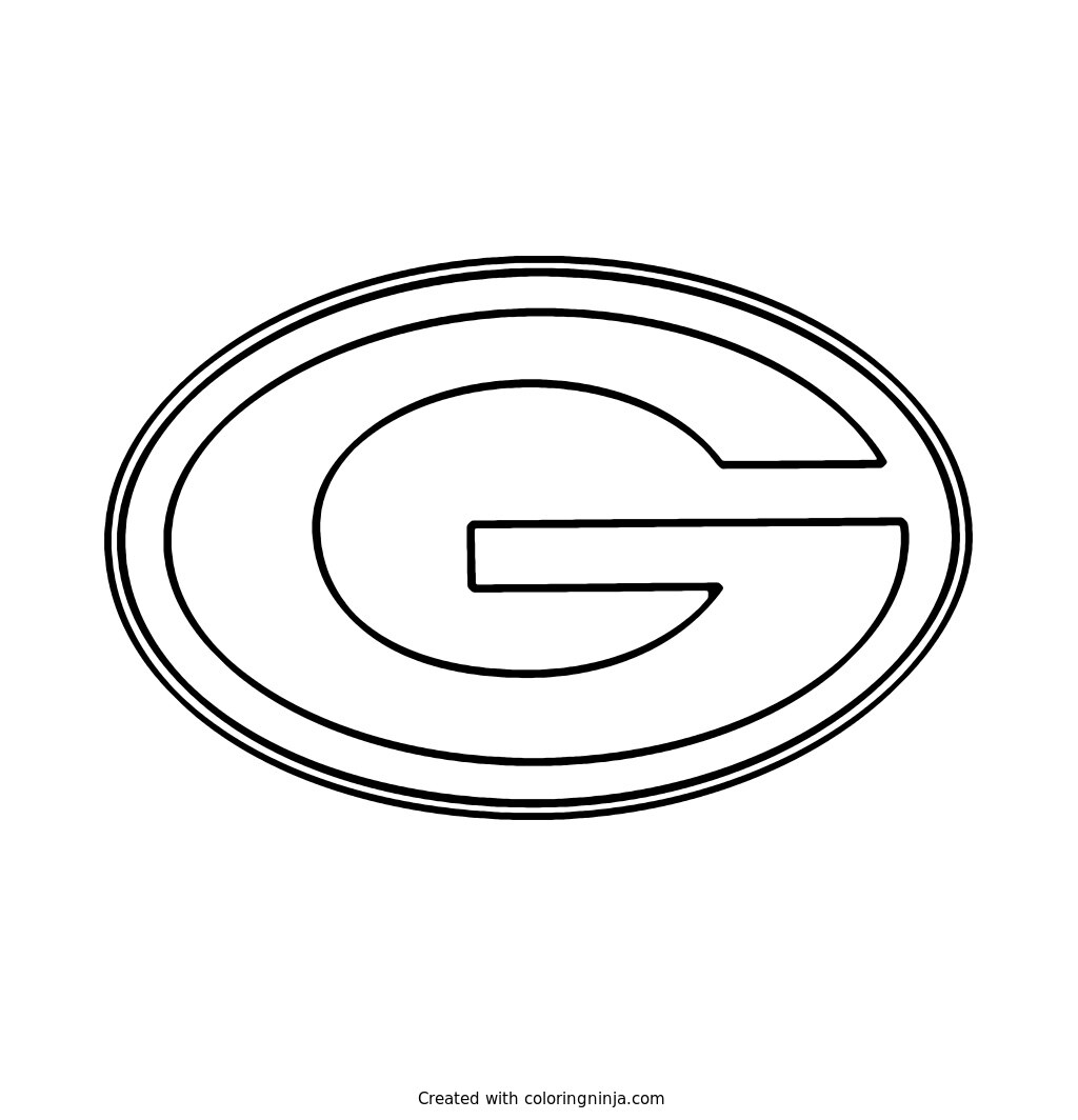 Green Bay Packers Logo Coloring Page