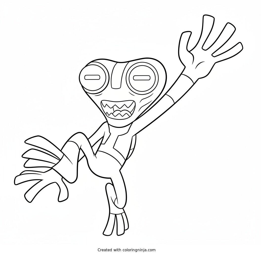 Coloring page of Grey Matter from Ben 10 Jumping