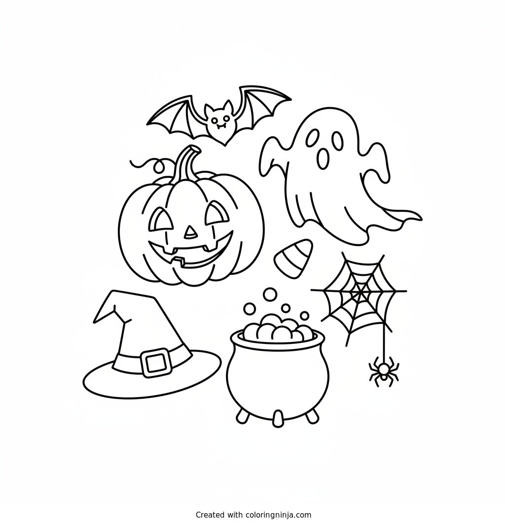 Halloween Coloring Book Easy