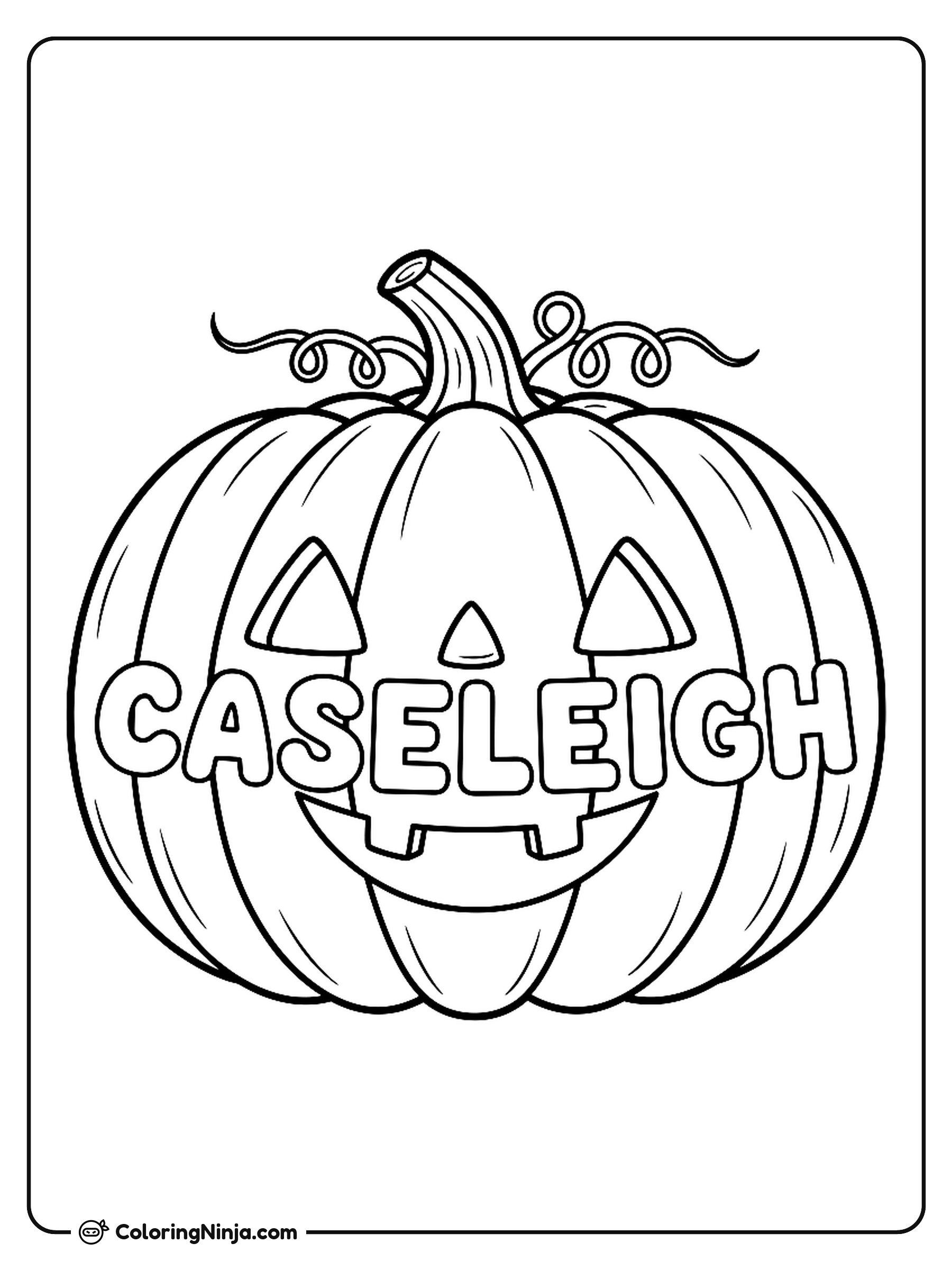 Halloween Pumpkin Coloring Page