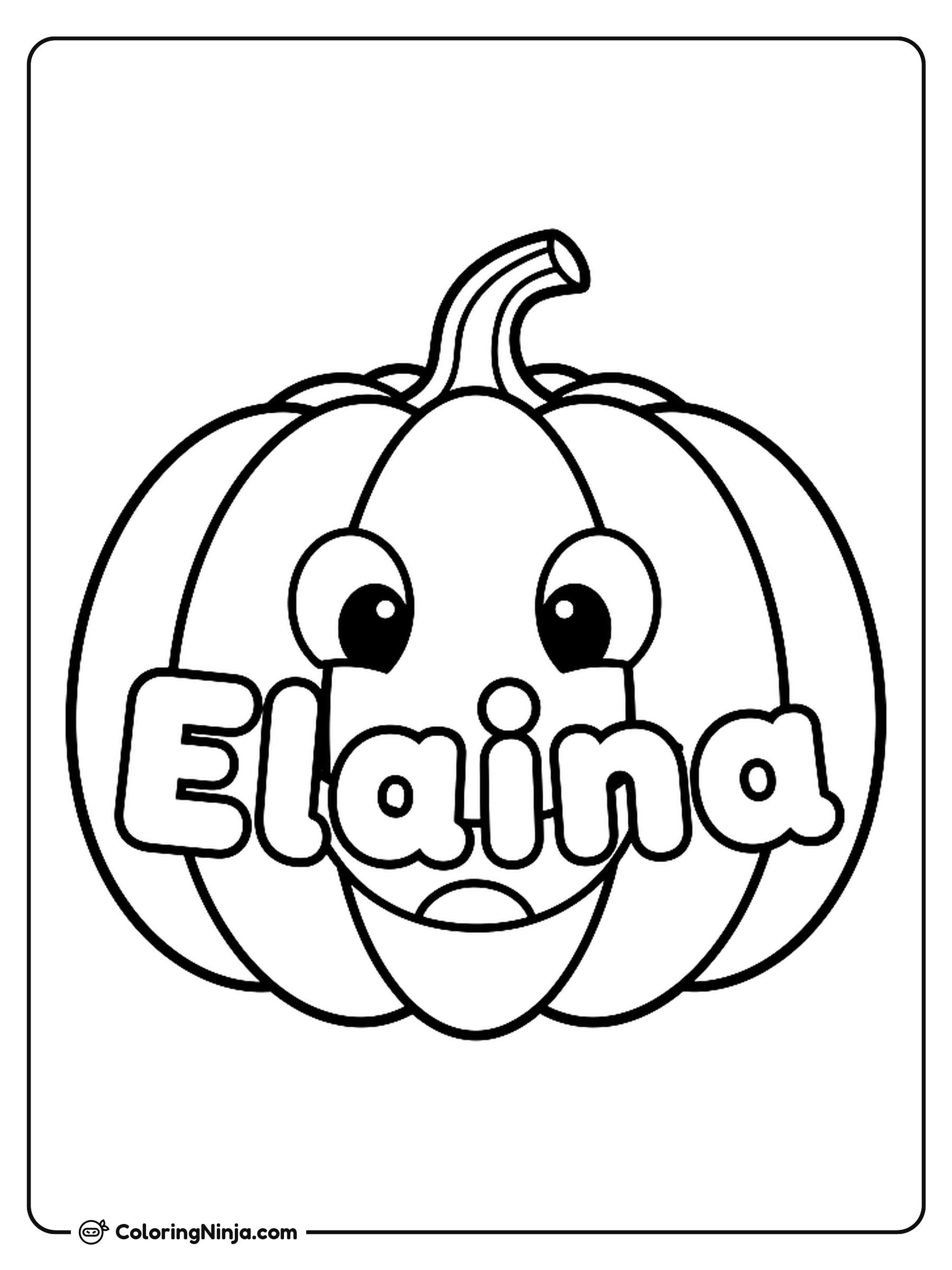 Halloween Pumpkin Coloring Page