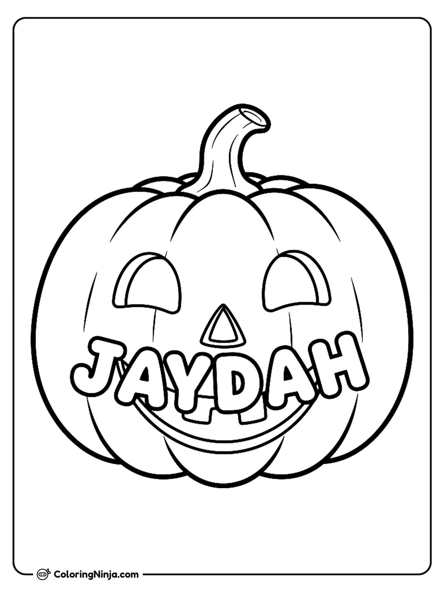 Halloween Pumpkin Coloring Page
