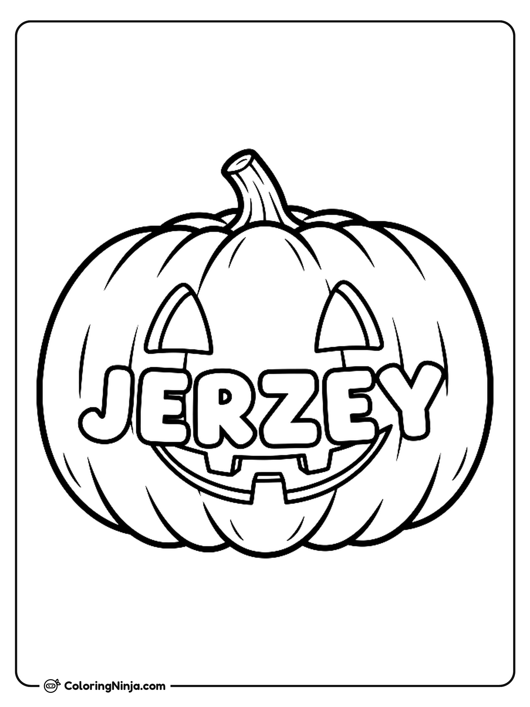 Halloween Pumpkin Coloring Page
