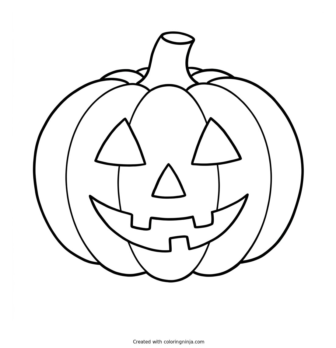 A Halloween Pumpkin Coloring Page