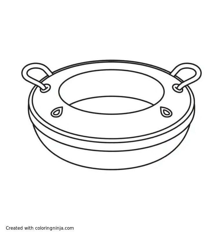 A coloring page of Handpan