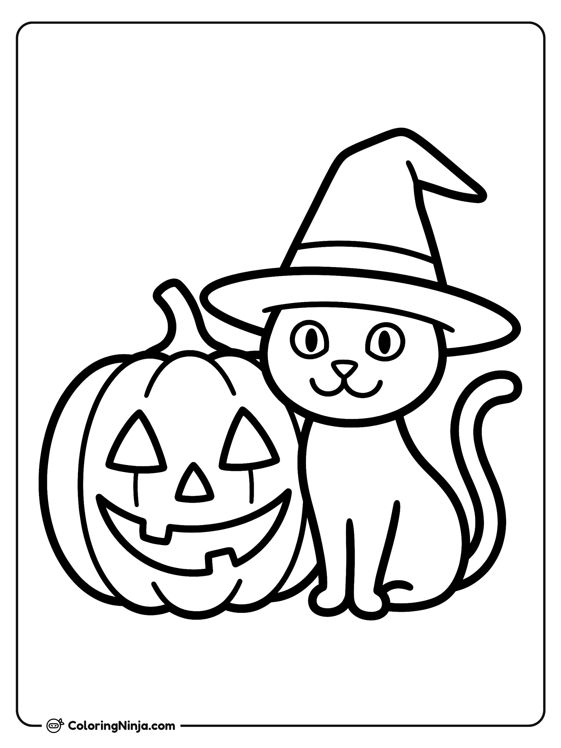 The Smiling Pumpkin Patch Pal Coloring Page