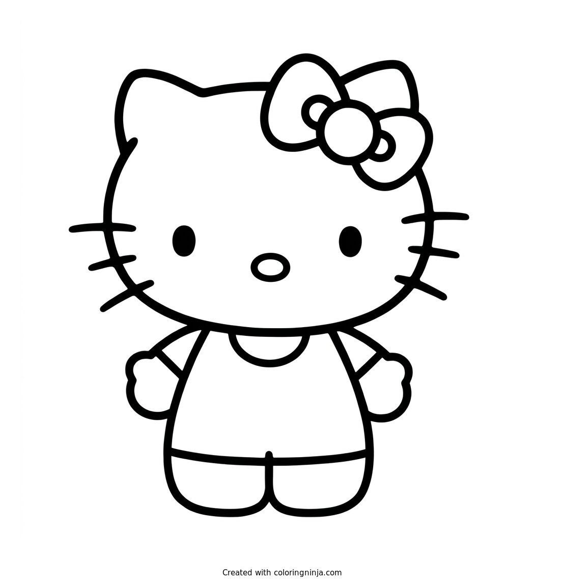 Hello Kitty Coloring Page