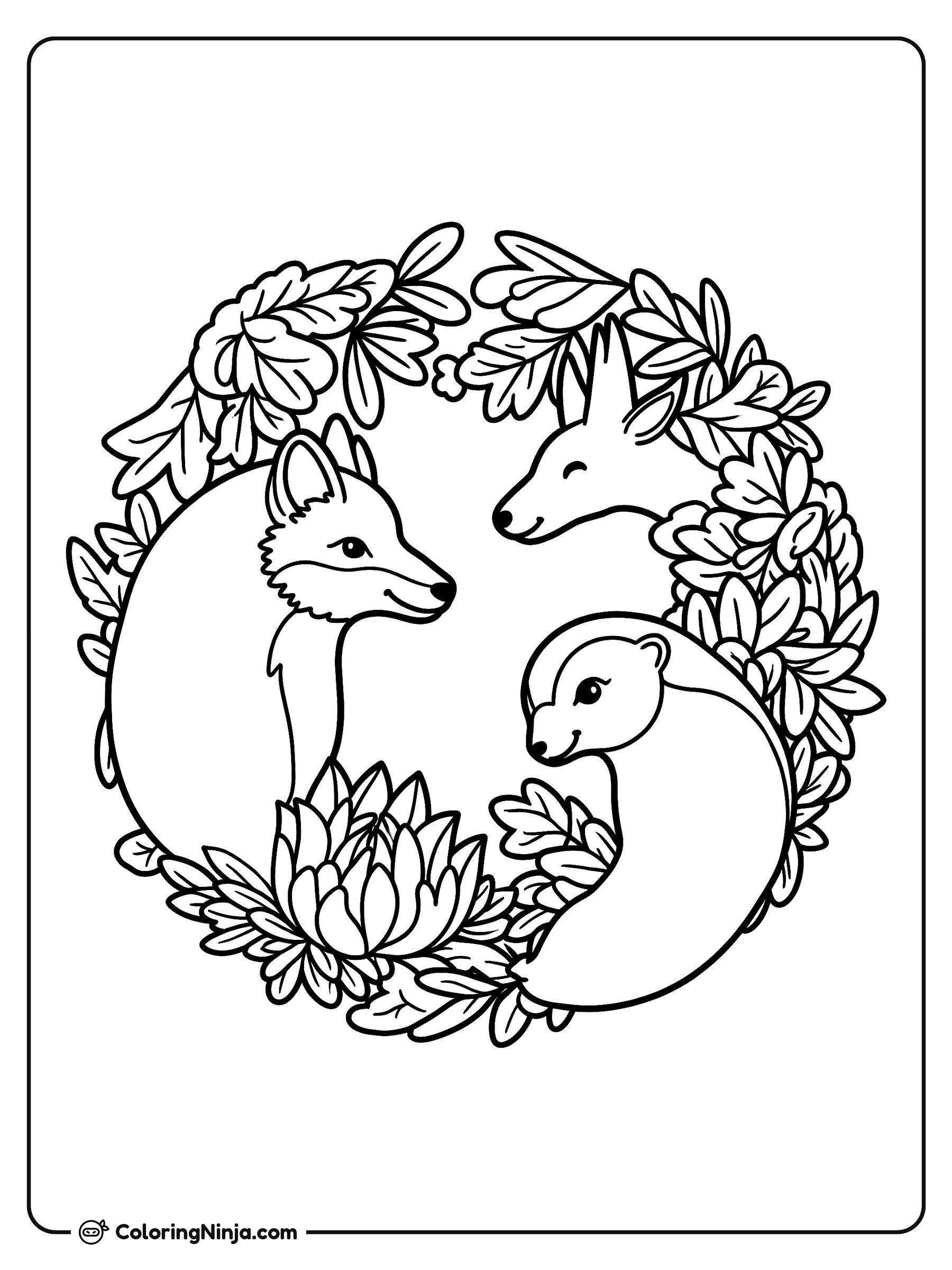Bosque Mítico de la Vida: dibujo para colorear