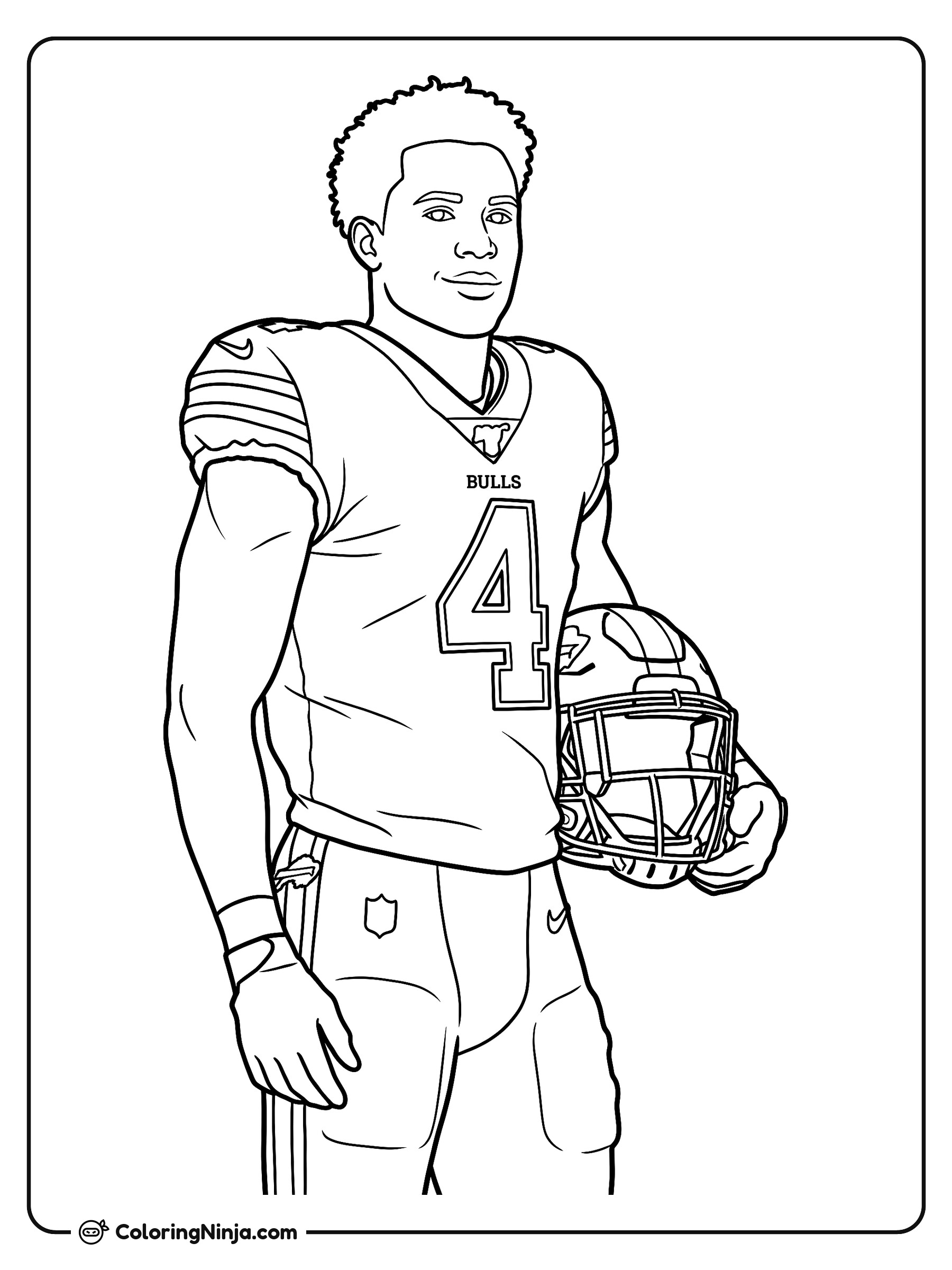 Retrato de James Cook con casco: dibujo para colorear