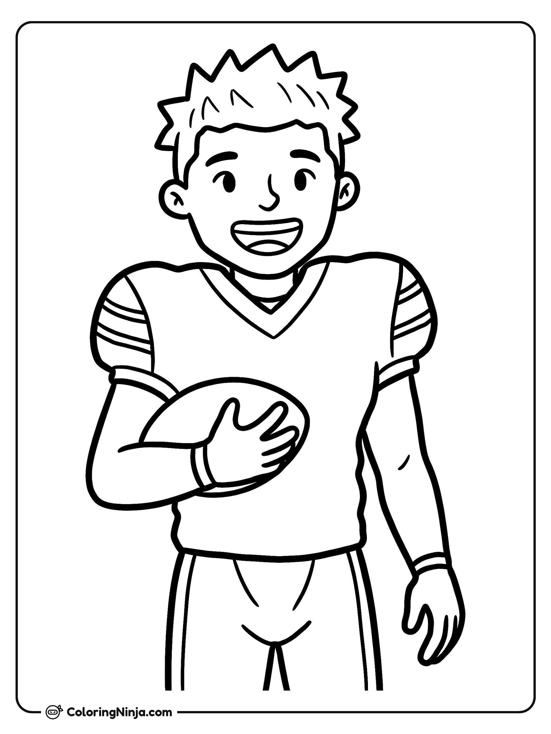 Jugador de fútbol americano Jaxon Smith-Nijigba: dibujo para colorear