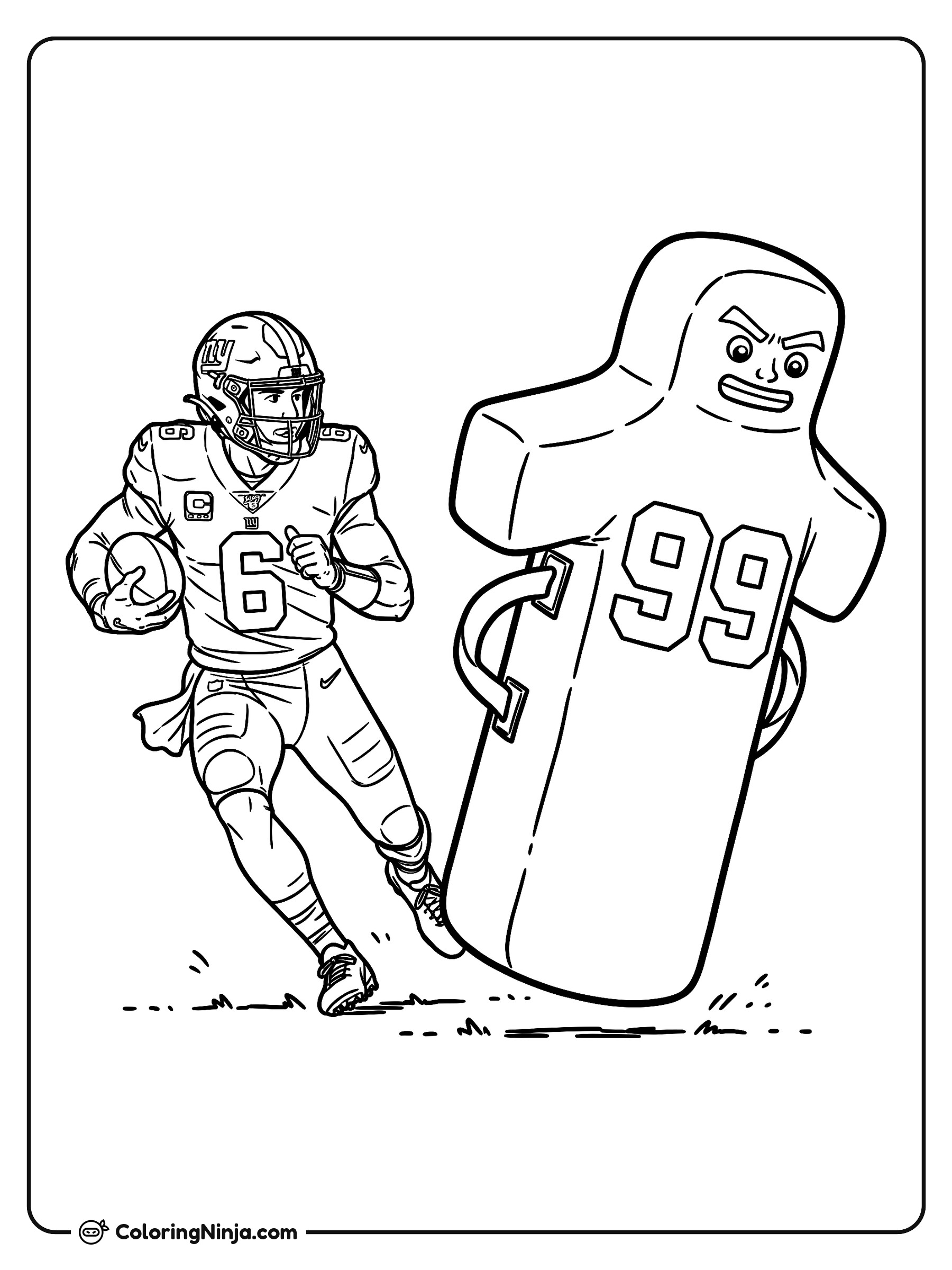 Jaxson Dart corriendo en el entrenamiento: dibujo para colorear