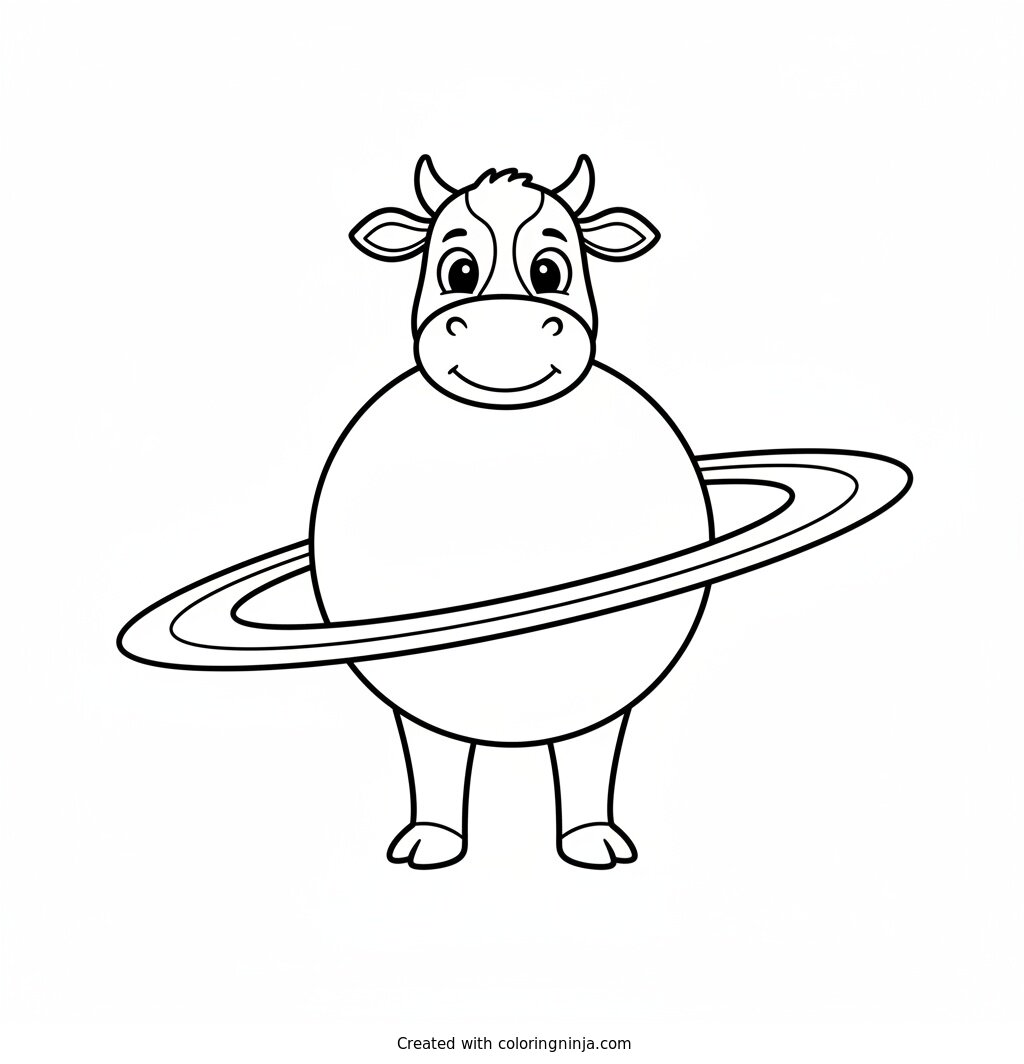 La Vaca Saturno Saturnita Coloring Page