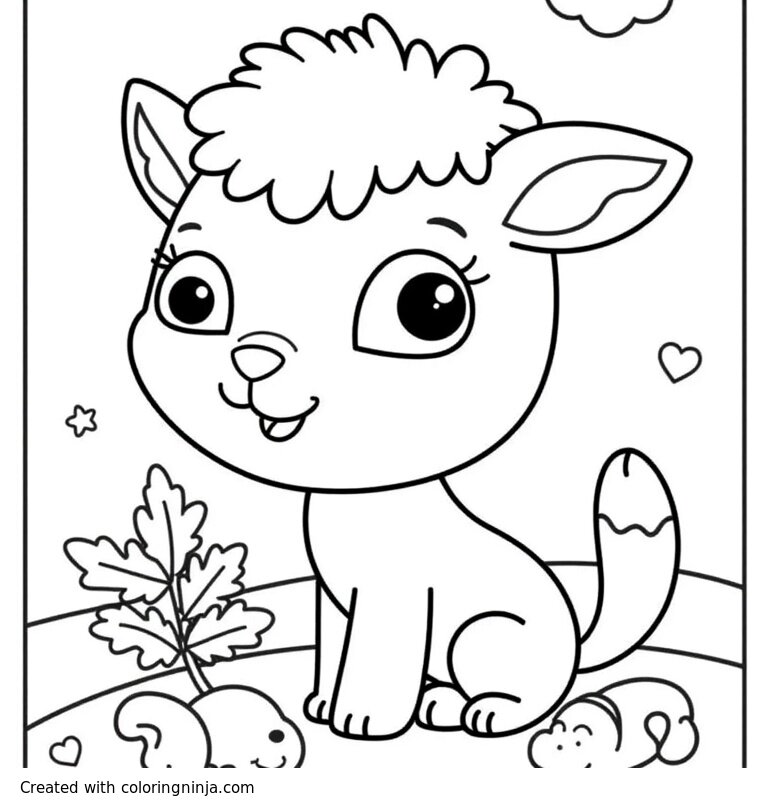 A coloring page of labubu
