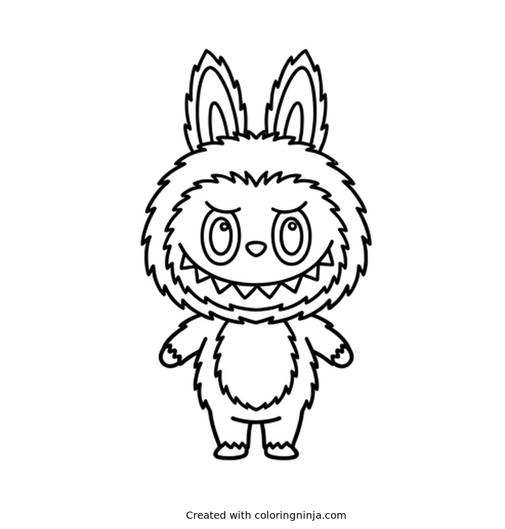 Coloring page of Labubu