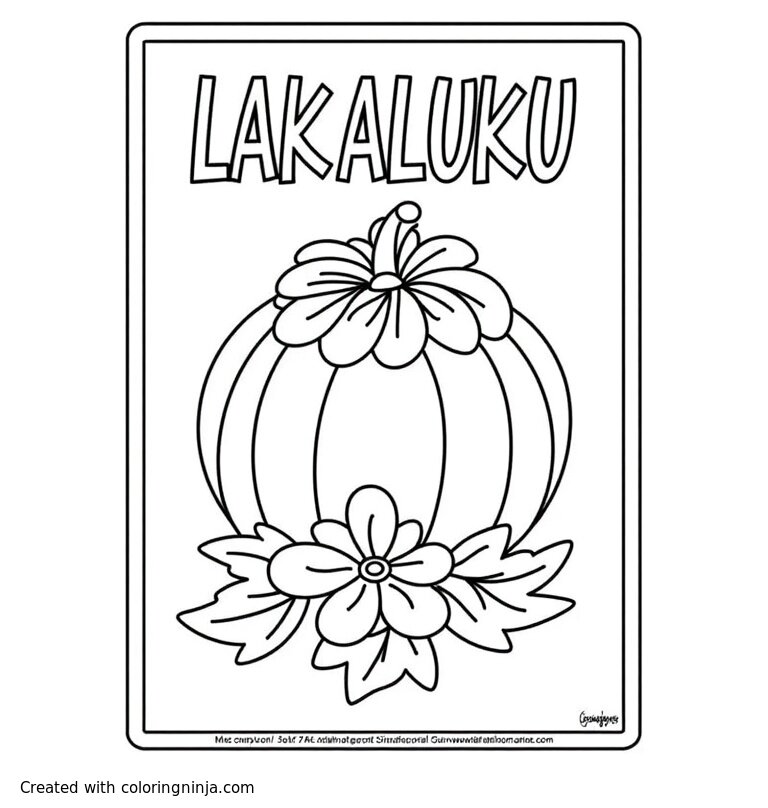 A coloring page of lakaluku